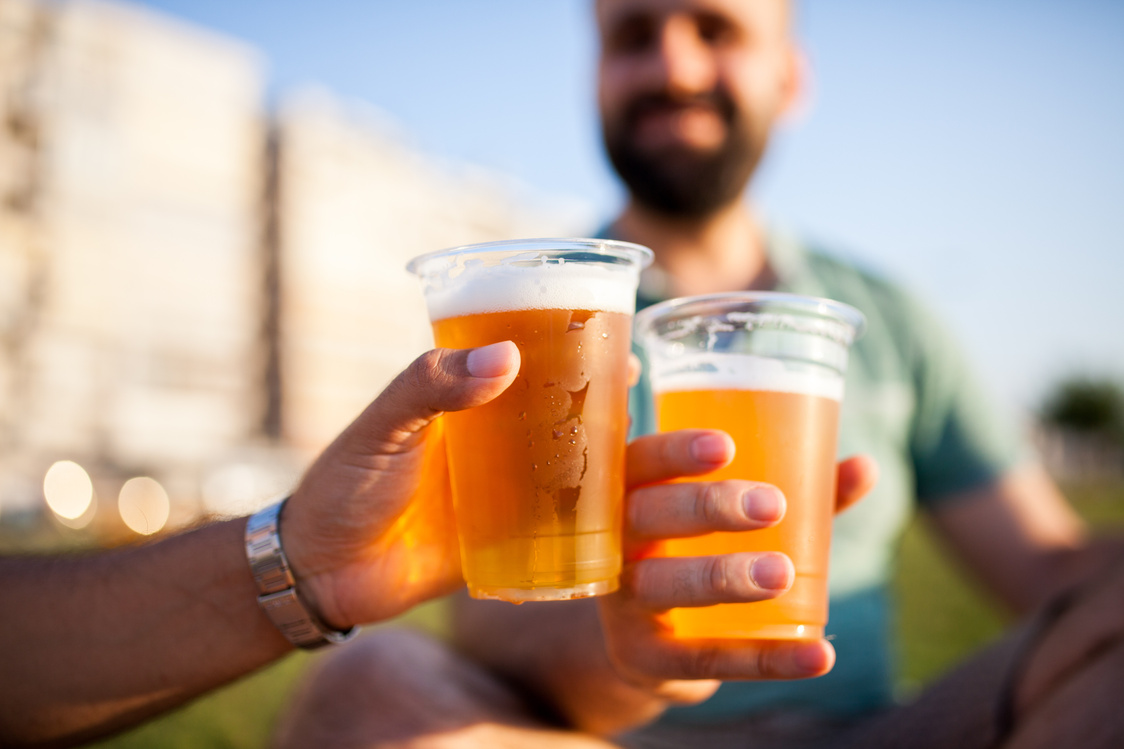 Toast beer glass